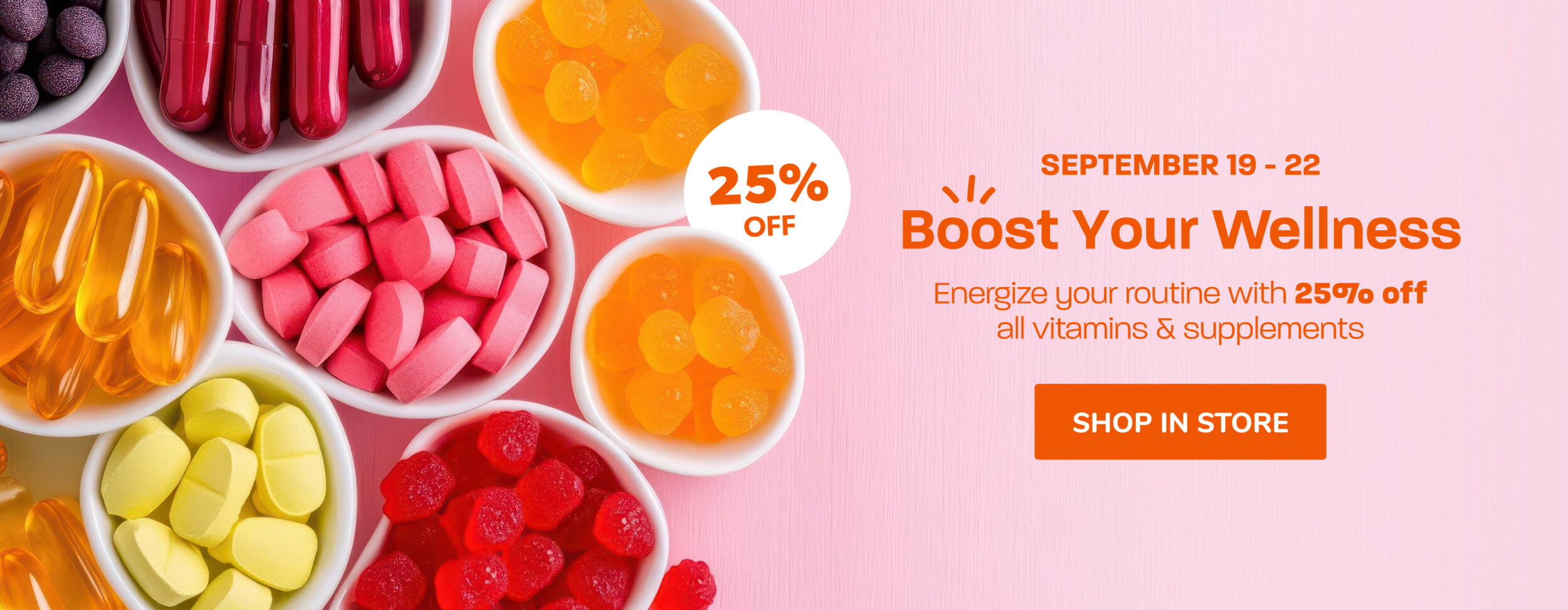 Save 25% on Vitamins & Supplements